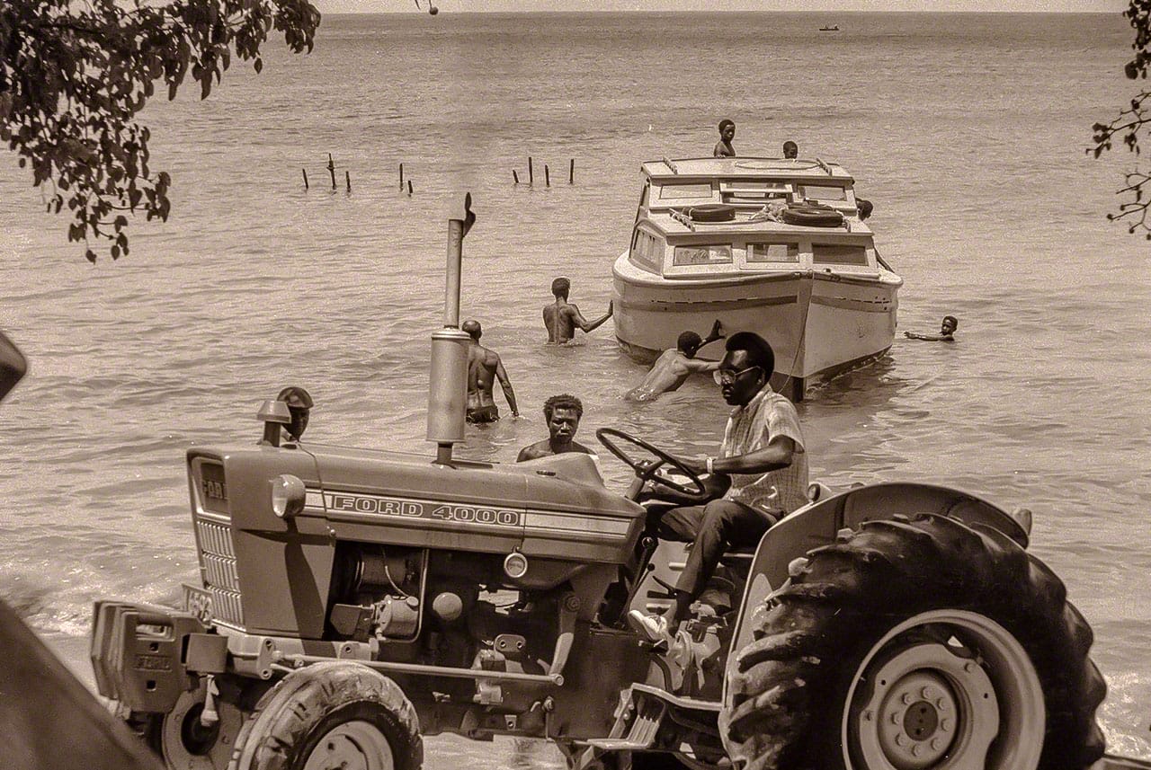 Government tractor perpares to haul out another boat cd1-3-29